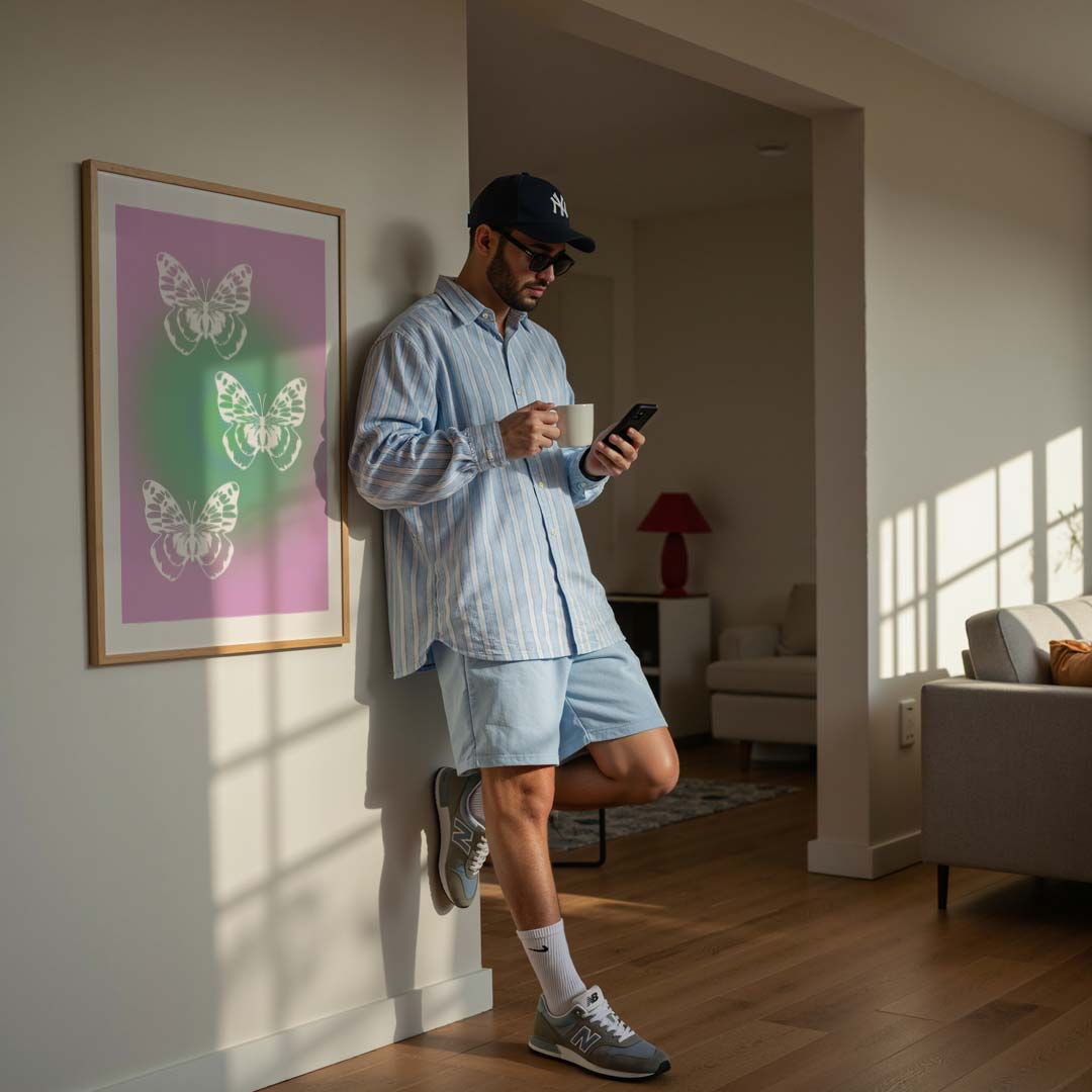 Vlinder Romantiek Wanddecoratie Poster-WallArtistic