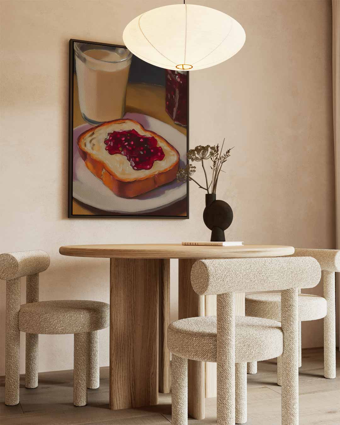 Ontbijtmoment met Jam Kunstwerk-canvas-dibond-plexiglas-wanddecoratie-WallArtistic