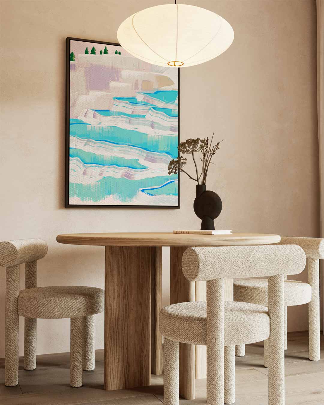 Dromerige Landschapsterrassen Kunstwerk-canvas-dibond-plexiglas-wanddecoratie-WallArtistic