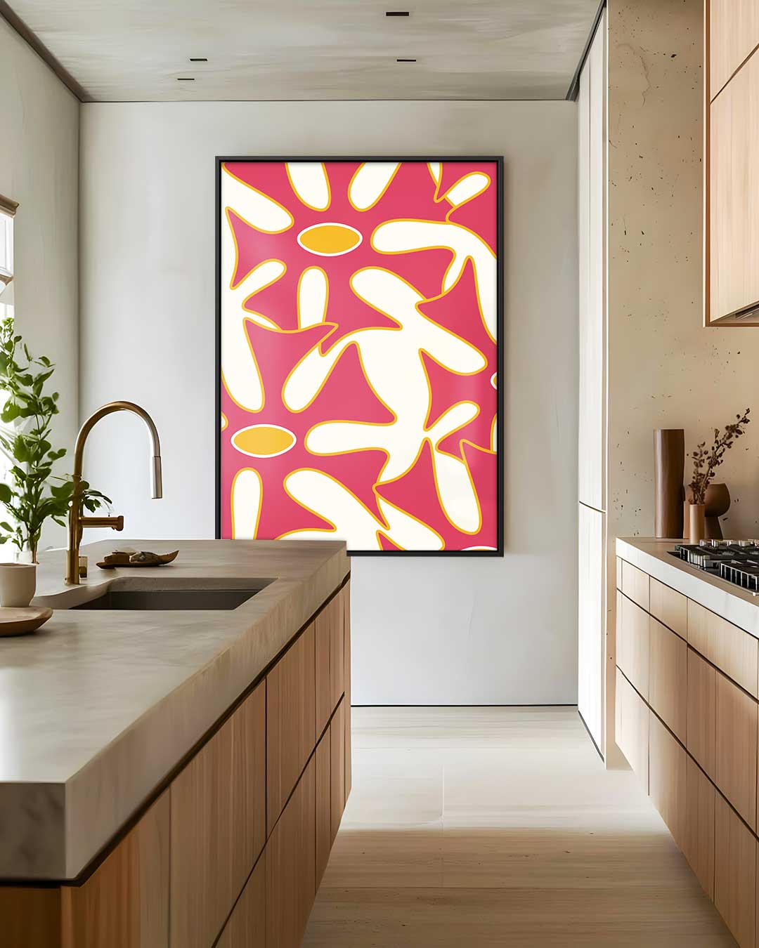Vrolijke Bloemenpracht Kunstwerk-canvas-dibond-plexiglas-wanddecoratie-WallArtistic