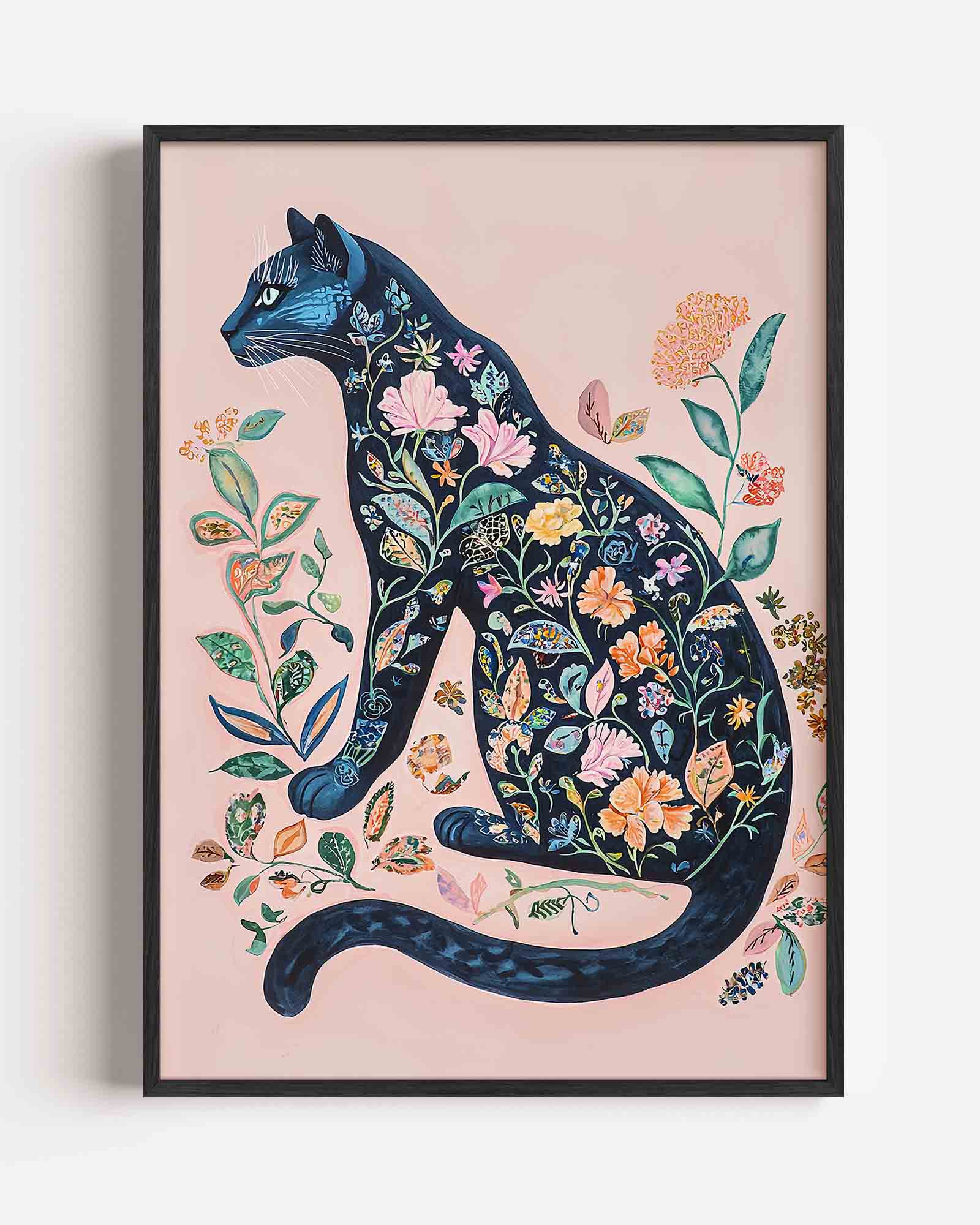 Bloemenkat Poster