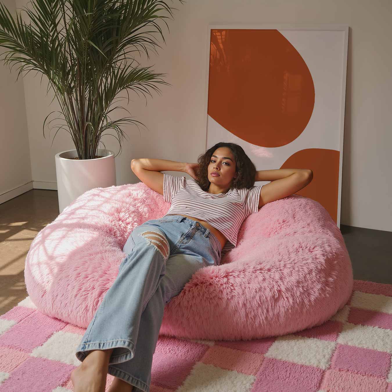 Abstracte Terracotta Vormen Poster-WallArtistic