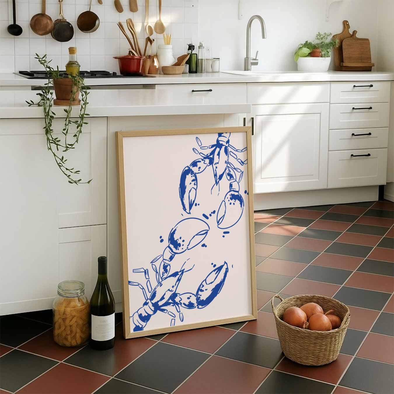 Moderne Kreeften Illustratie Poster-WallArtistic