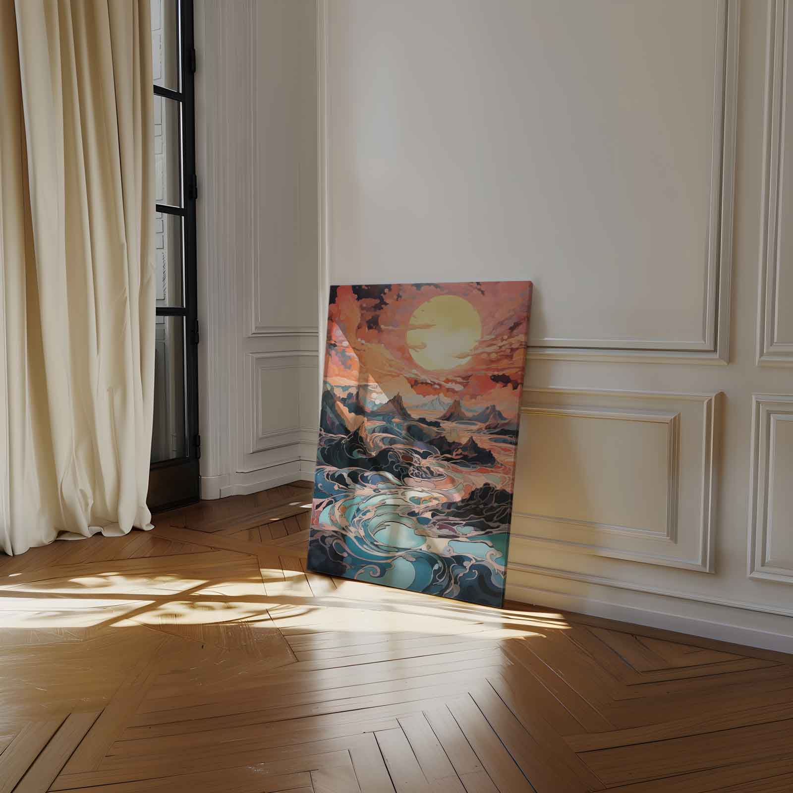 Kleurrijke Hemellandschap Kunstwerk-canvas-dibond-plexiglas-wanddecoratie-WallArtistic