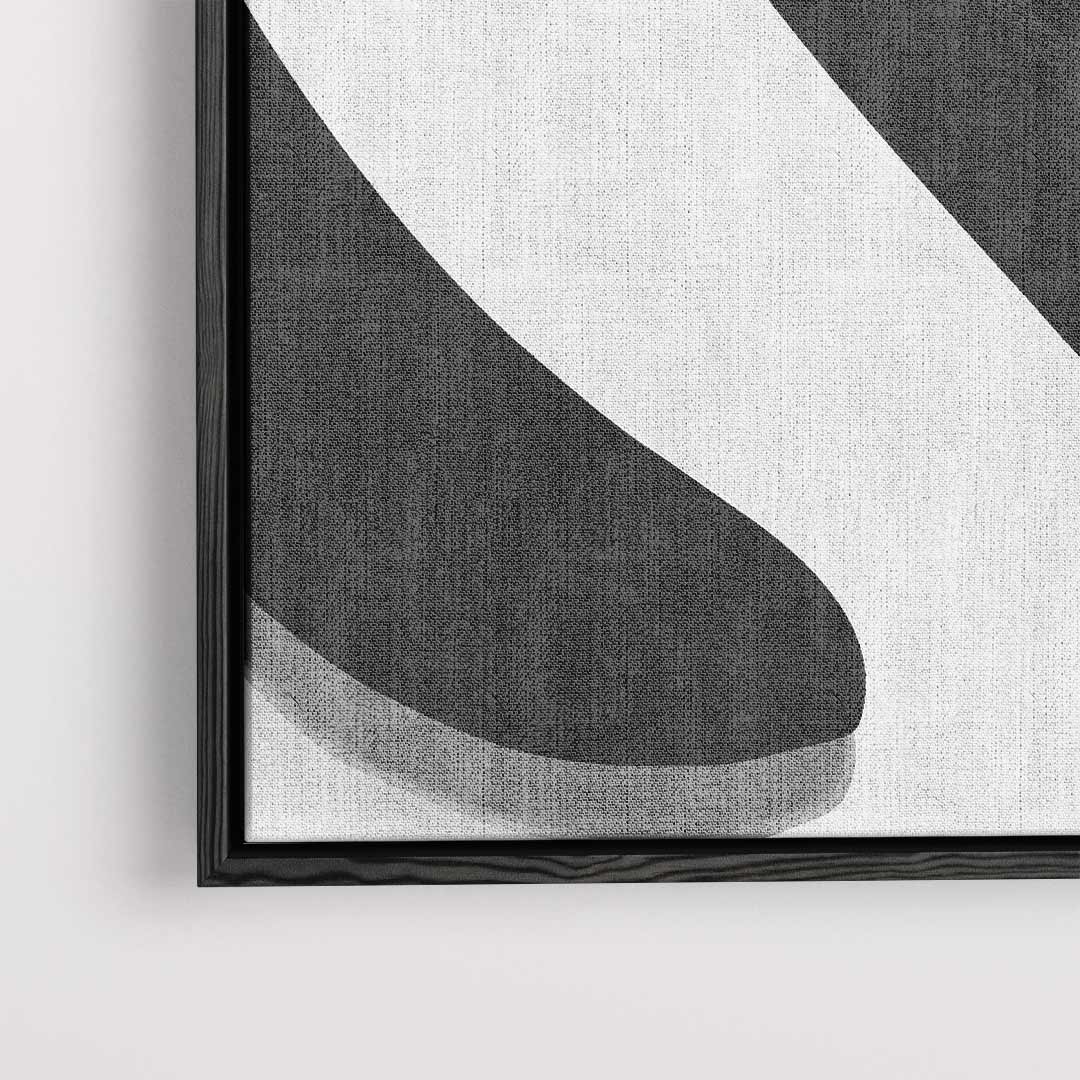 Elegante Abstractie in Zwart & Wit Kunstwerk-canvas-dibond-plexiglas-wanddecoratie-WallArtistic