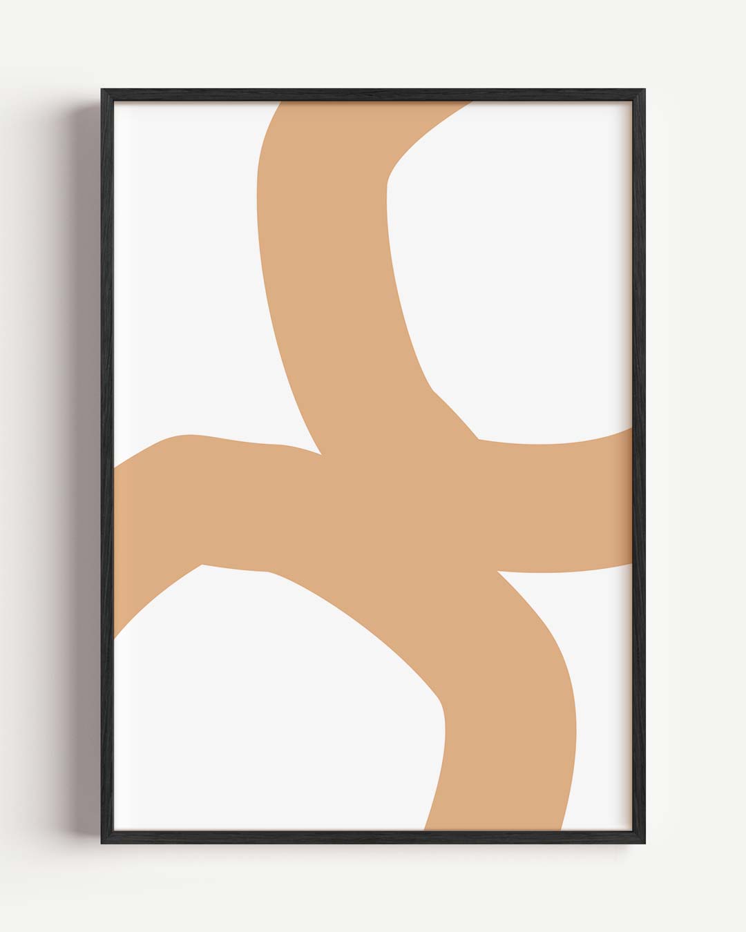 Zachte Beige Abstractie Poster-WallArtistic
