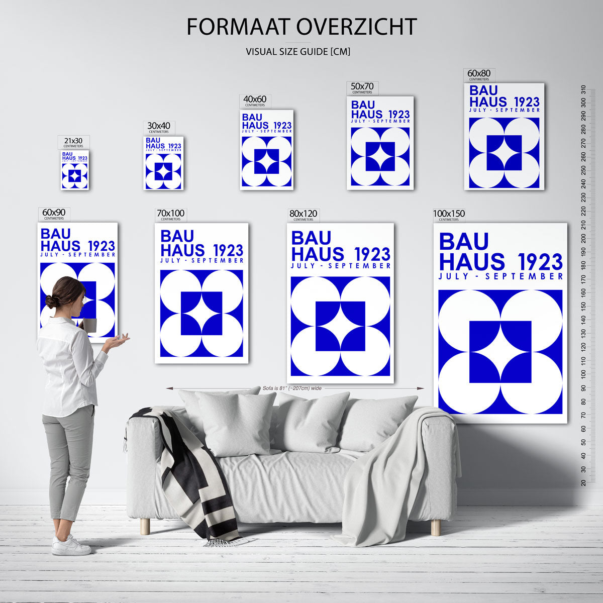 Vormen en tekst Poster