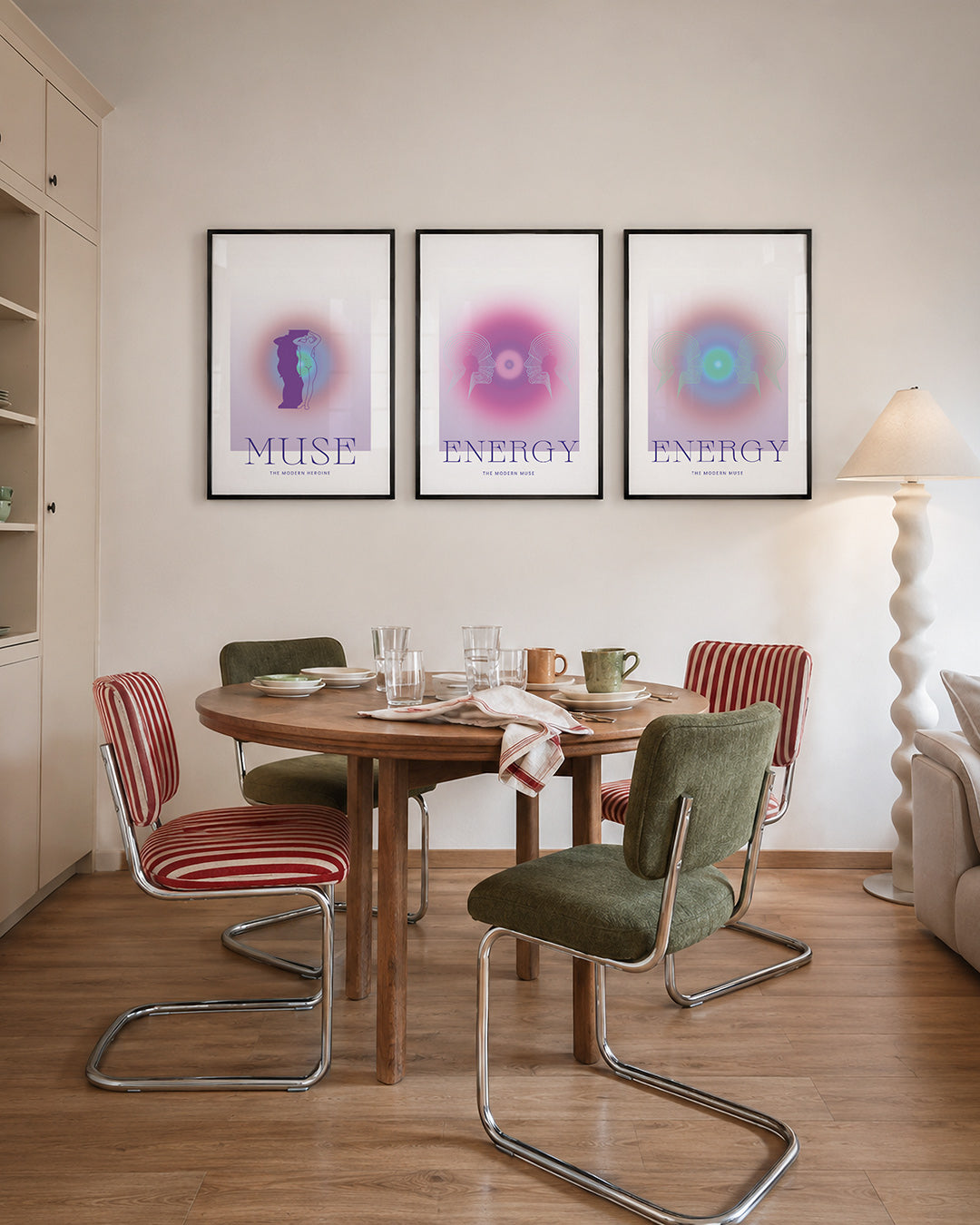 Kleurrijke silhouetten Posterset