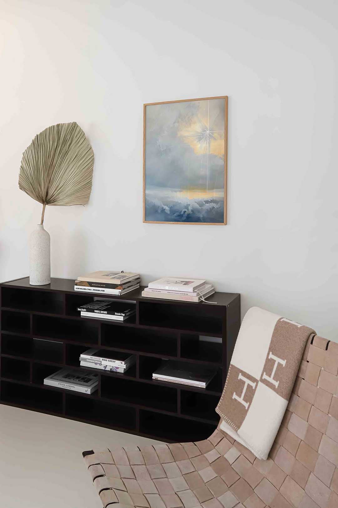 Stralen in wolken Poster
