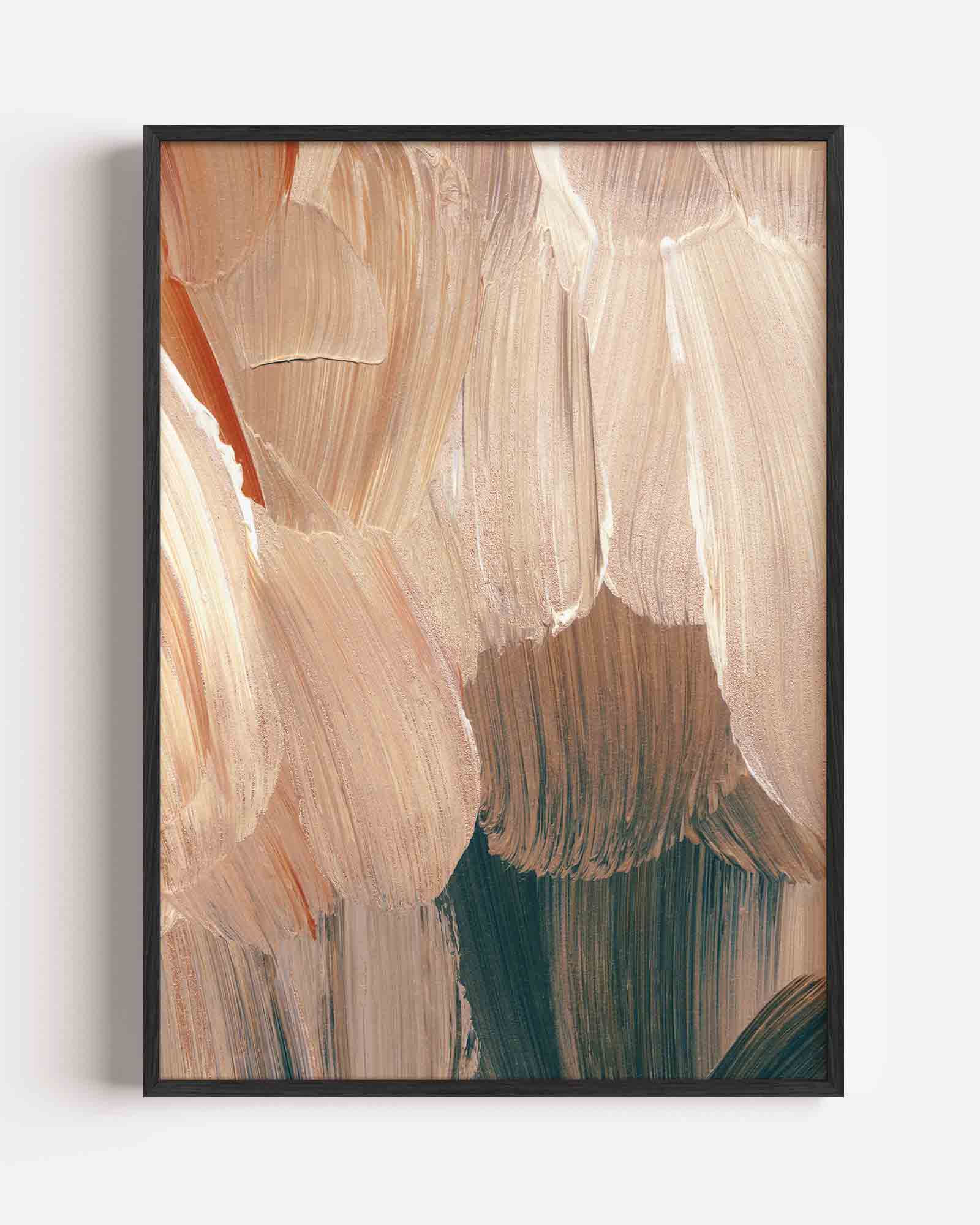 Abstracte penseelstreken Poster