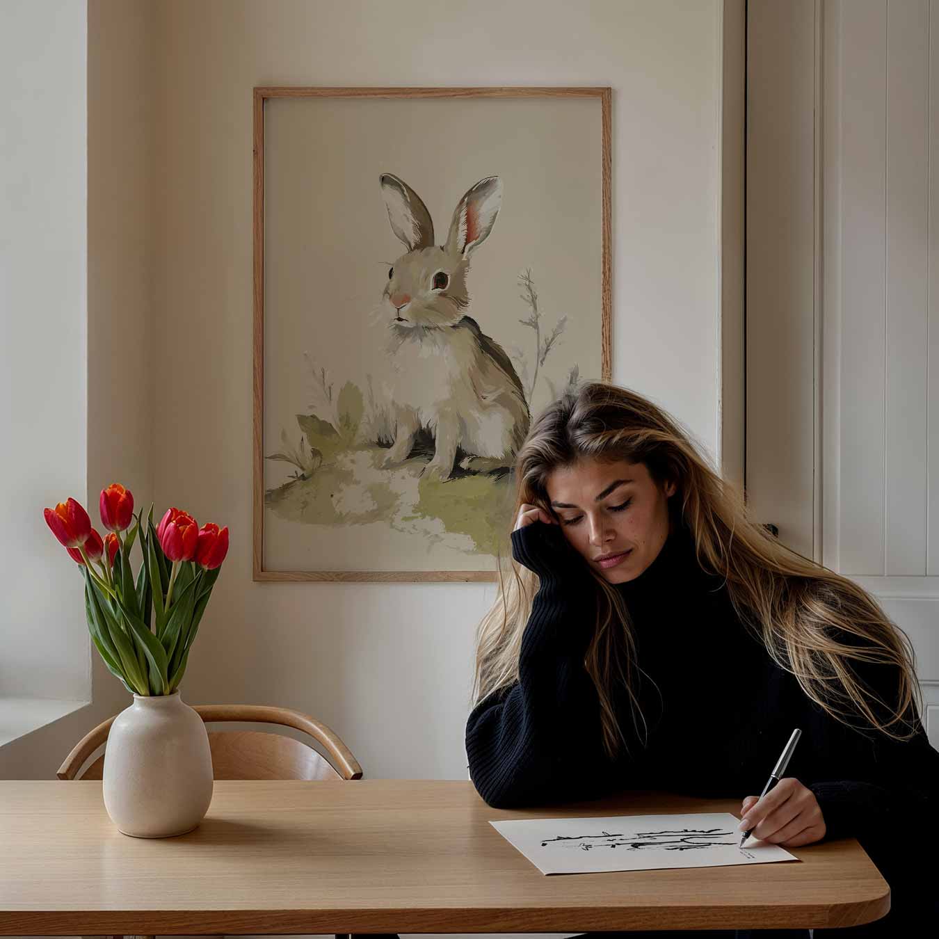 Schattige Konijnenposter-WallArtistic