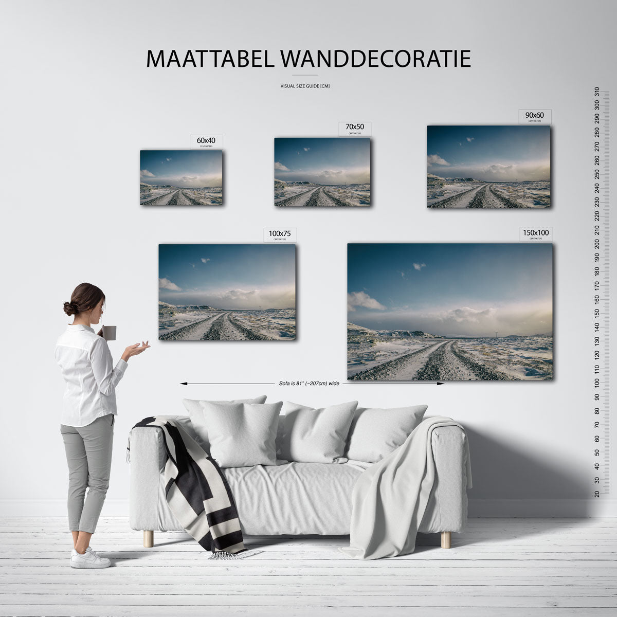 Winterse landschap Kunstwerk