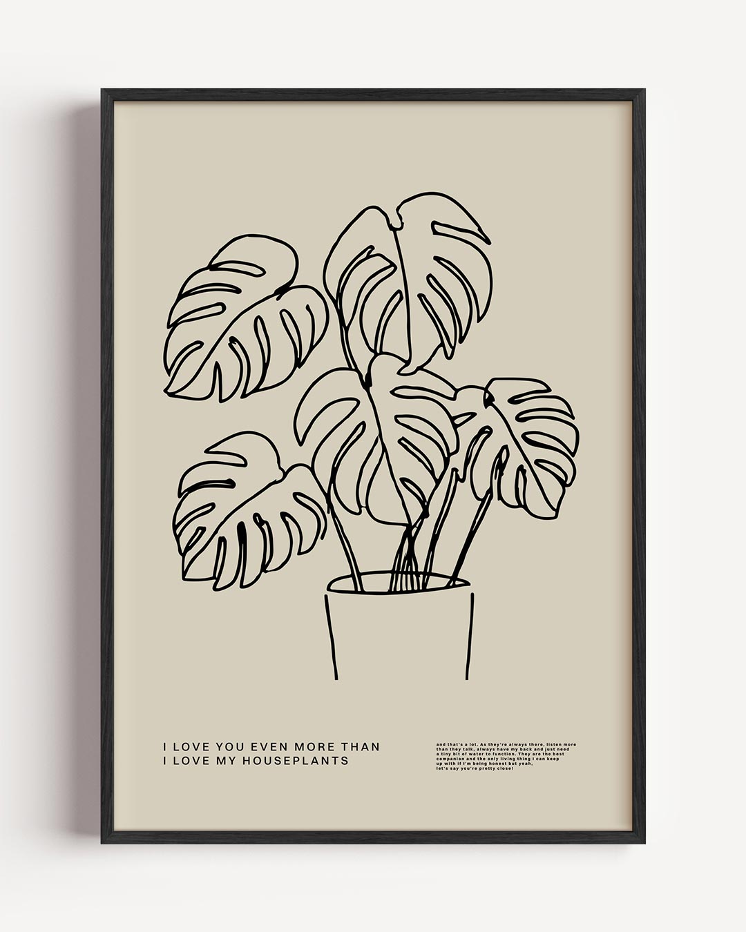 Monstera Plant Liefde Poster-WallArtistic