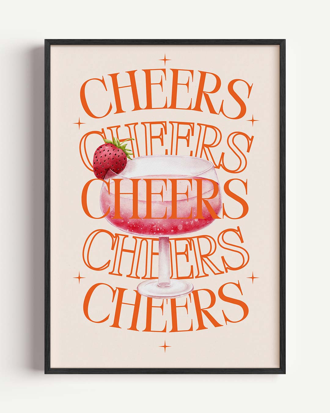 Cheers Cocktail Poster-WallArtistic