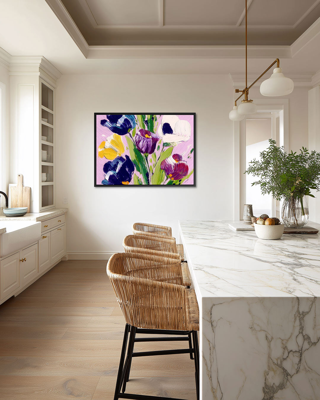 Kleurrijke bloemen Kunstwerk