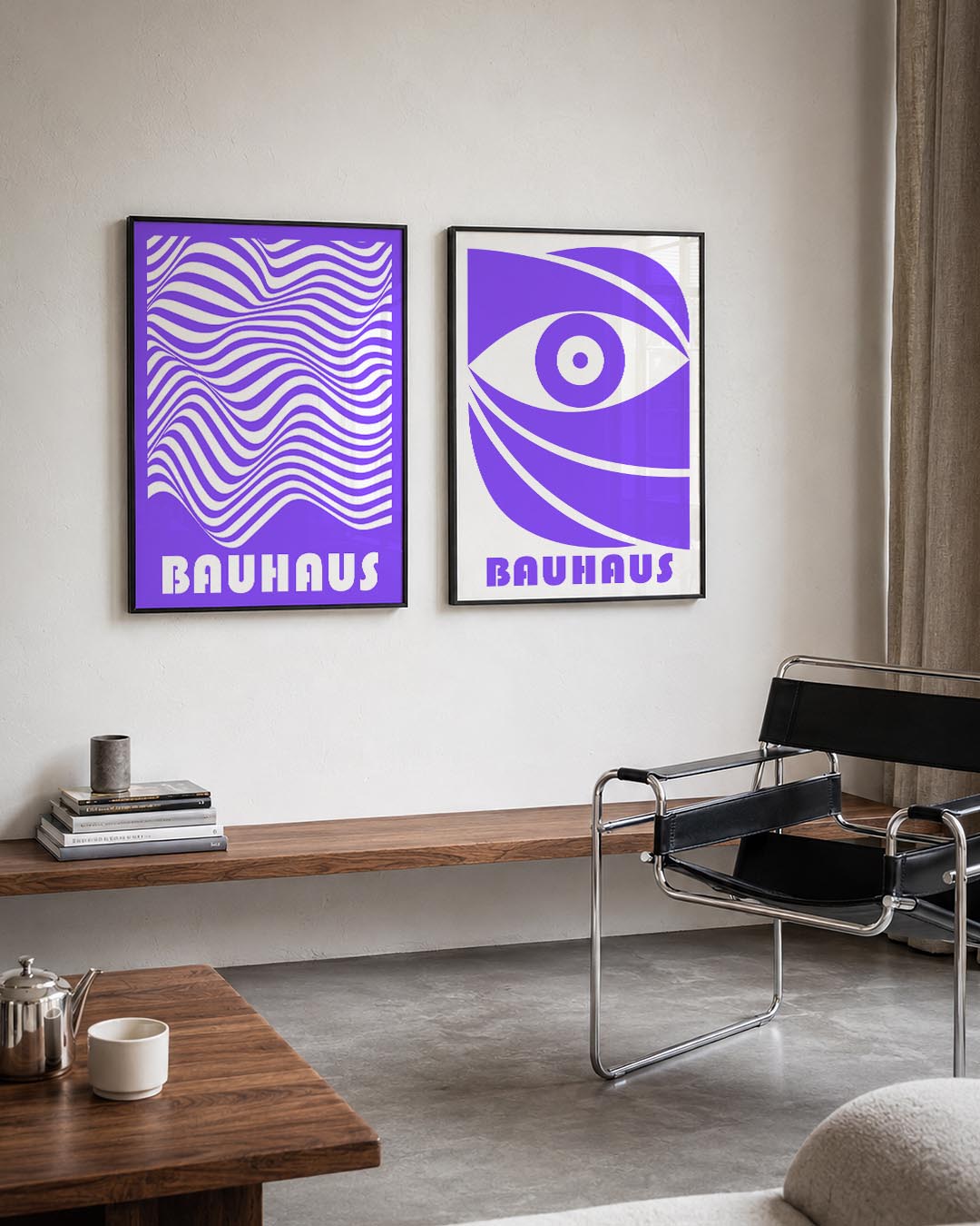 Golvend lijnenspel Posterset