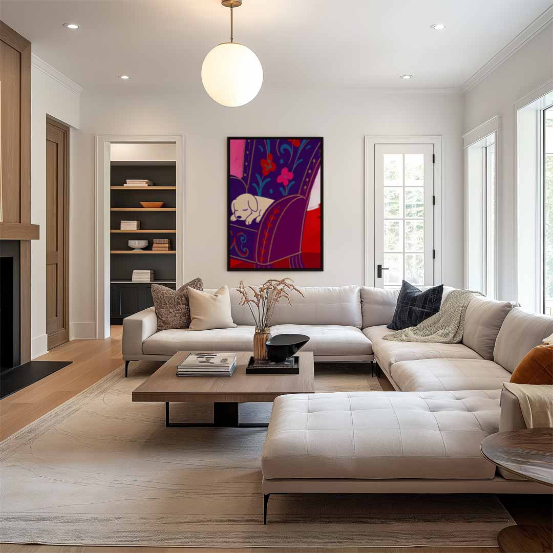 Snoezige Hondendroom Kunstwerk-canvas-dibond-plexiglas-wanddecoratie-WallArtistic