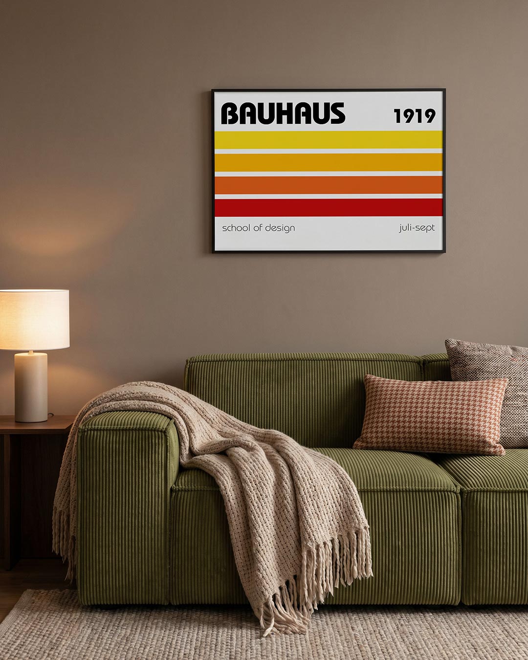 Kleurstroken en tekst Poster