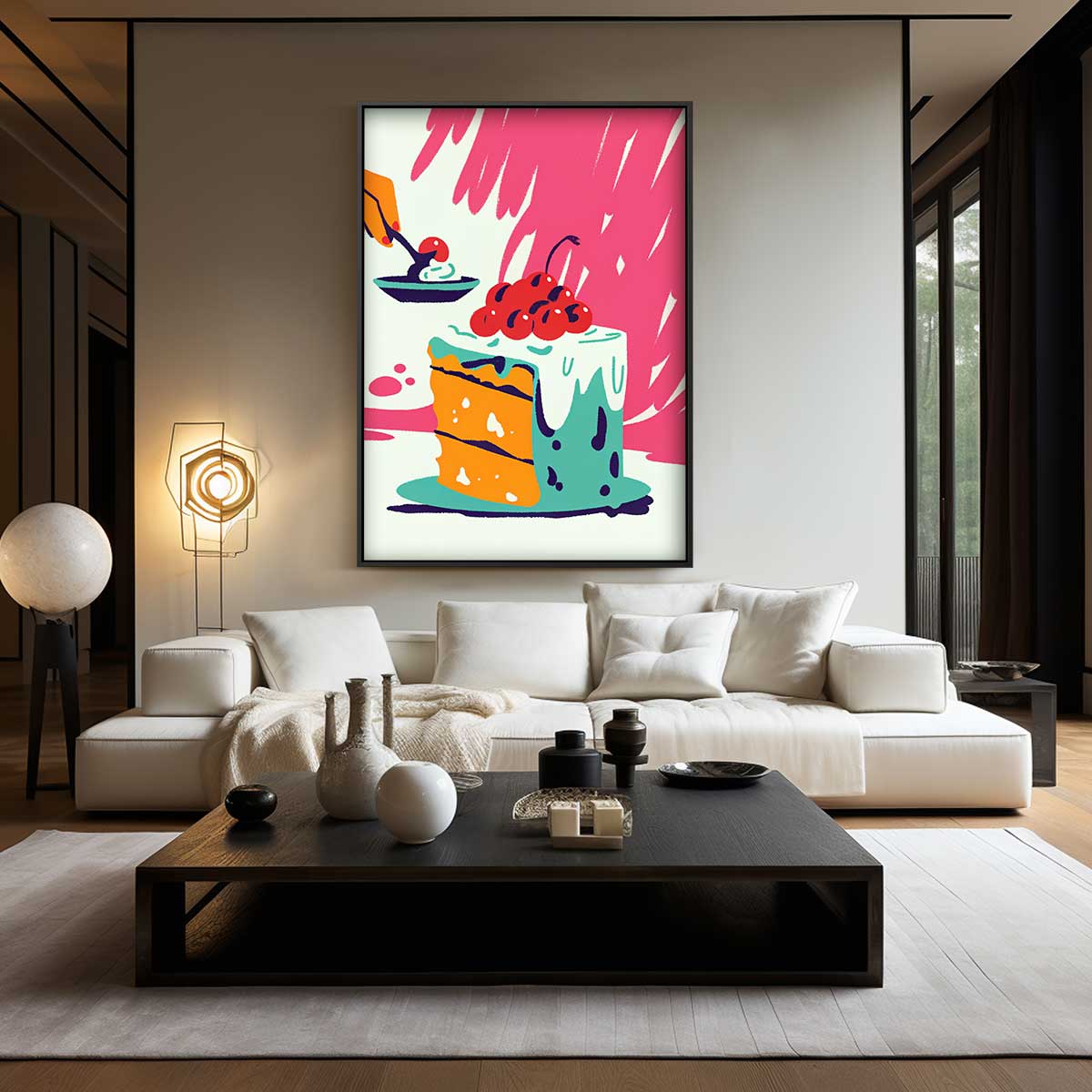 Speelse Taart Fantasie Kunstwerk-canvas-dibond-plexiglas-wanddecoratie-WallArtistic