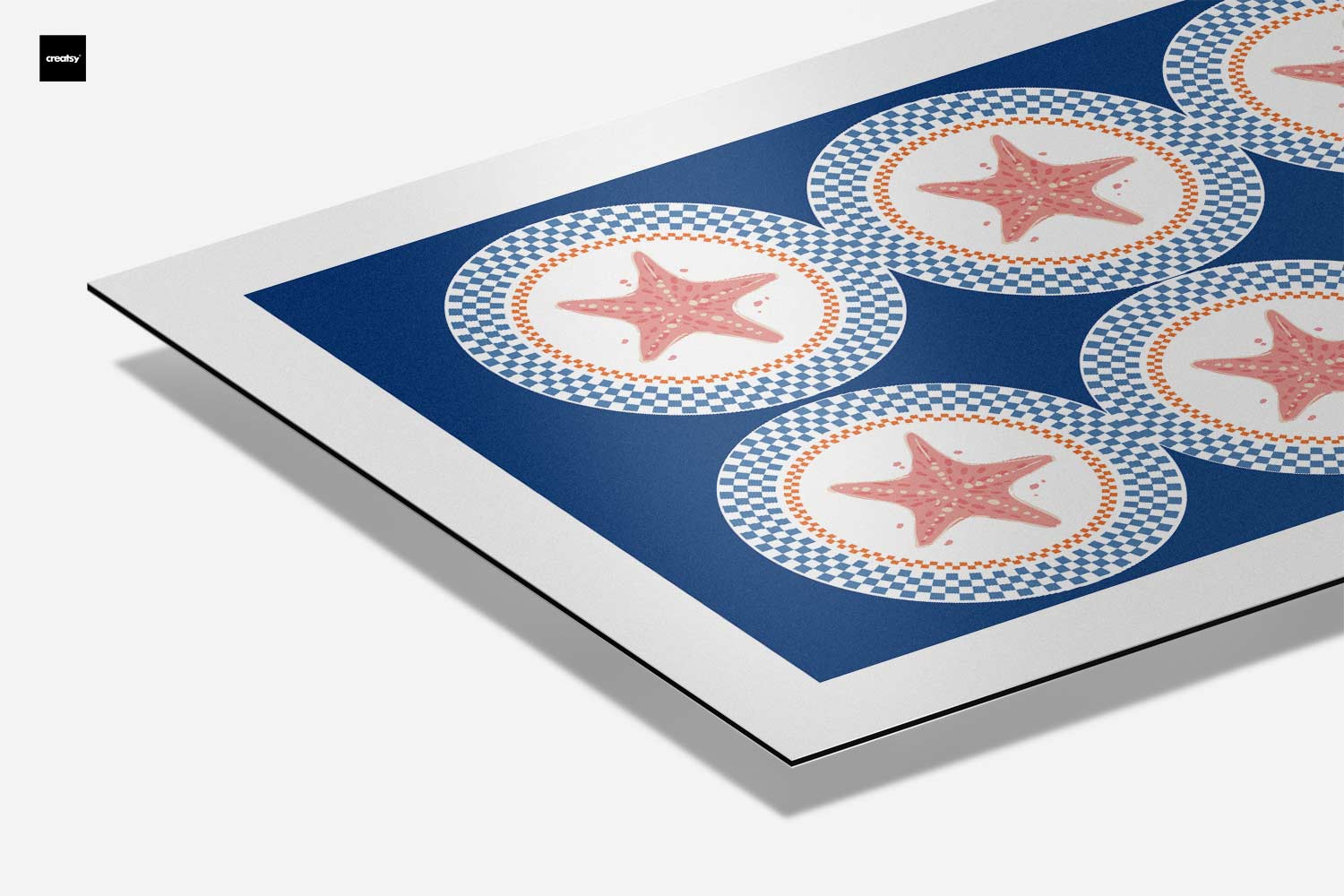 Zee Sterren Patroon Kunstwerk-canvas-dibond-plexiglas-wanddecoratie-WallArtistic