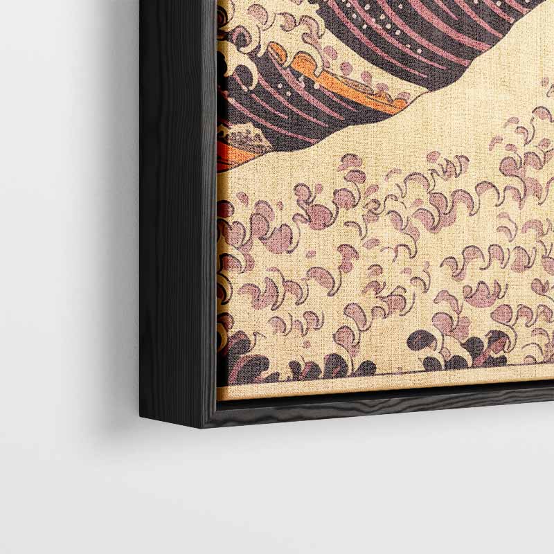Golven in Zonsondergang Kunstwerk-canvas-dibond-plexiglas-wanddecoratie-WallArtistic