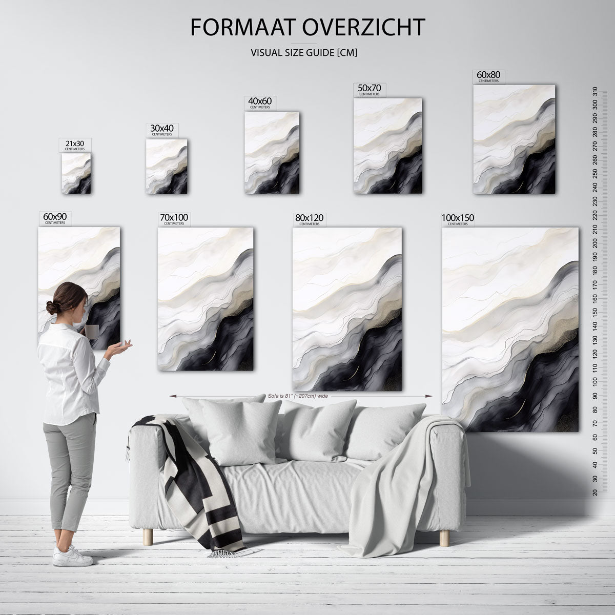 Golvende lijnen Poster