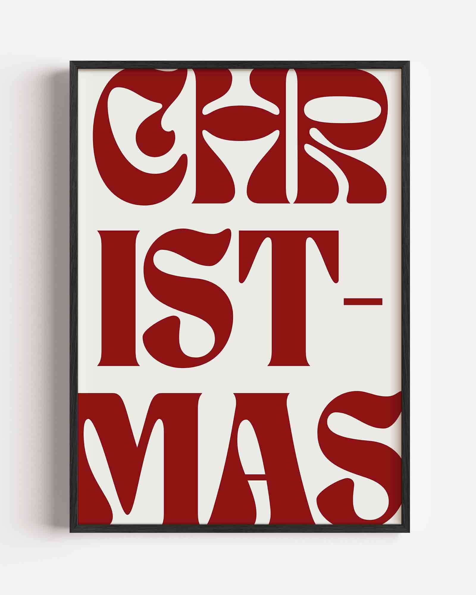 Christmas typografie Poster