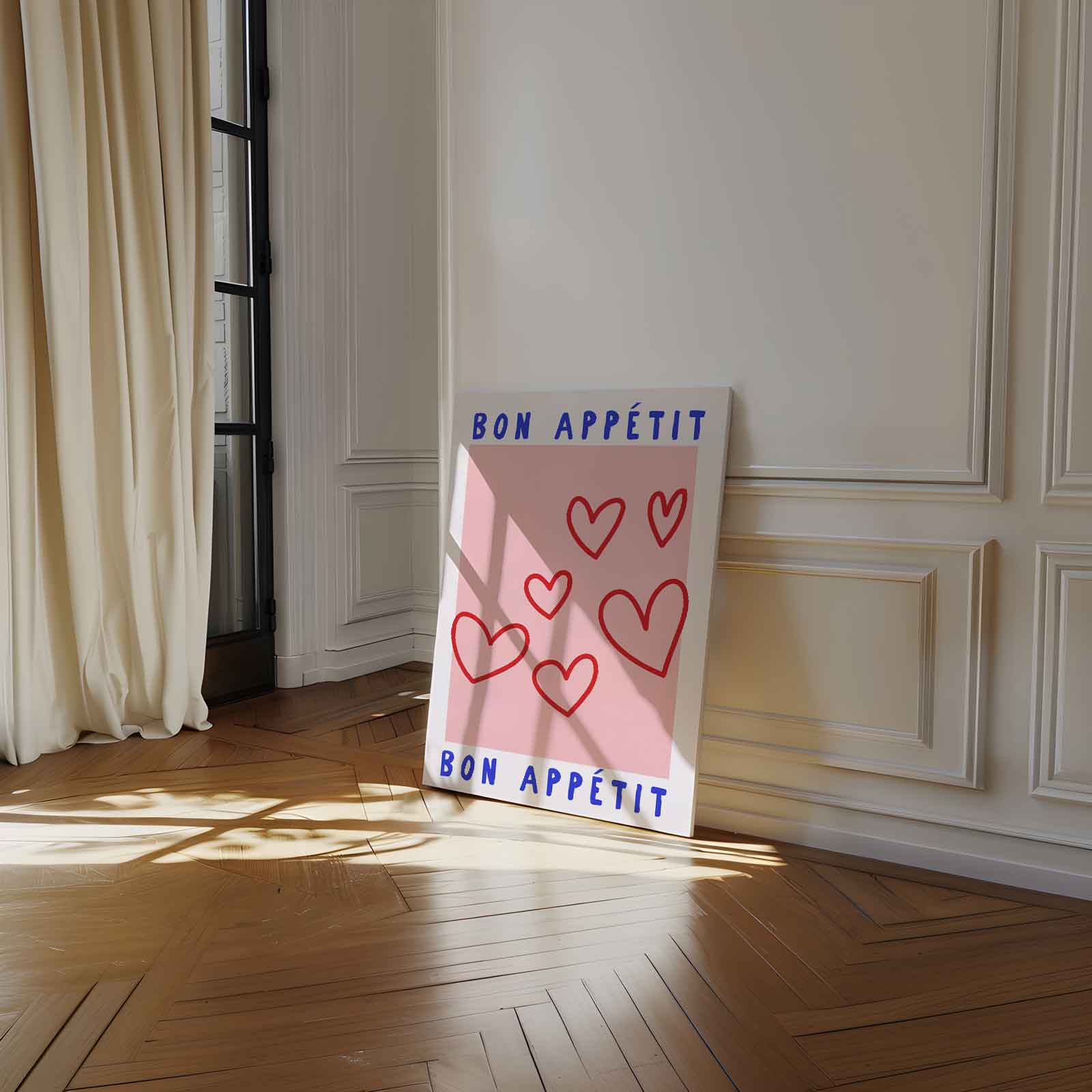 Bon Appétit Harten Kunstwerk-canvas-dibond-plexiglas-wanddecoratie-WallArtistic