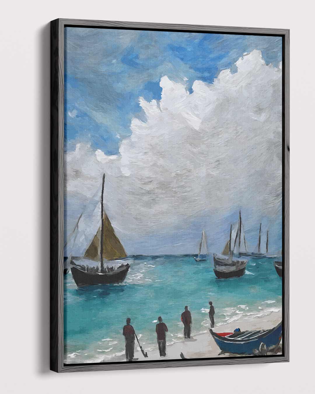 Zomers Dagje aan Zee Kunstwerk-canvas-dibond-plexiglas-wanddecoratie-WallArtistic
