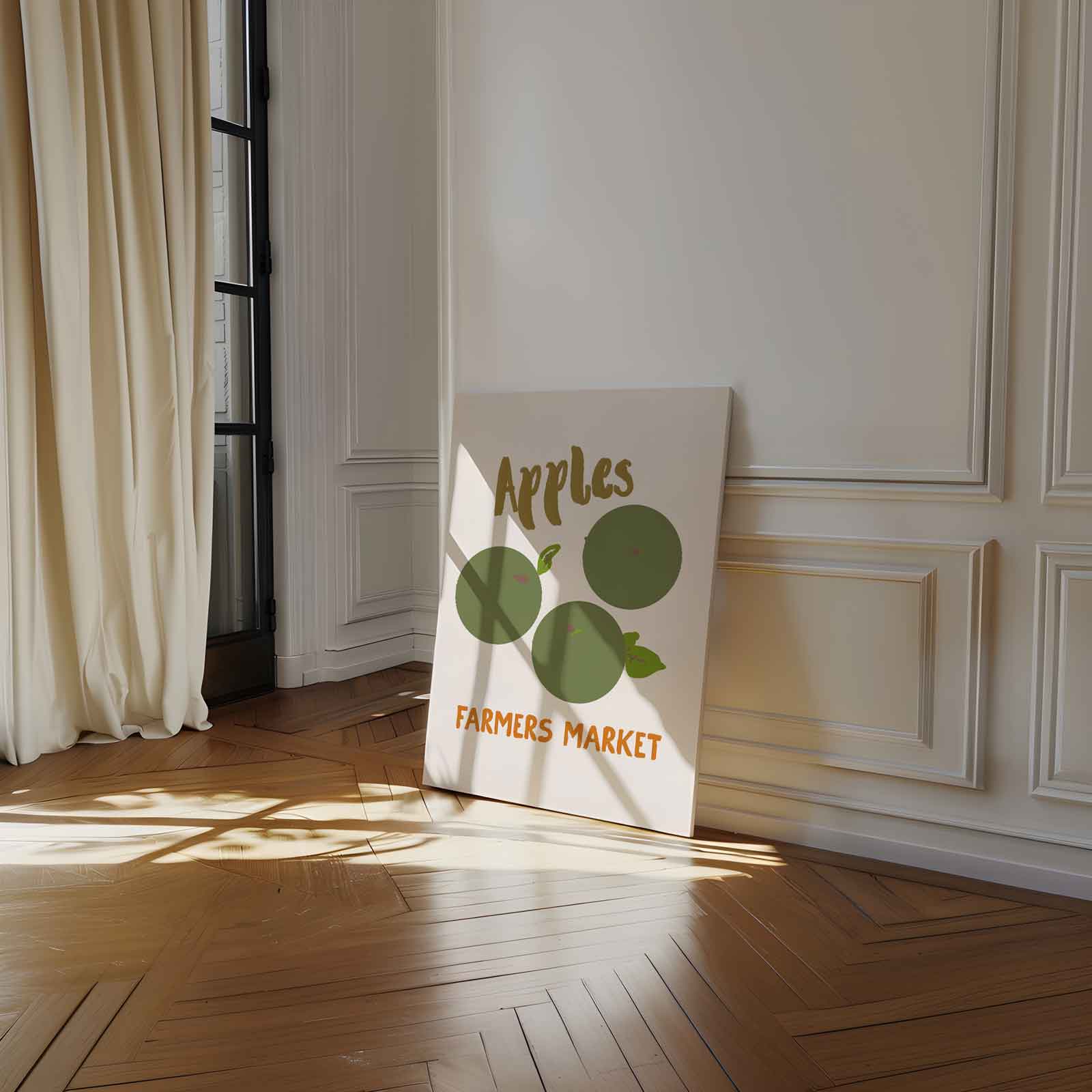 Groene Appelmarkt Kunstwerk-canvas-dibond-plexiglas-wanddecoratie-WallArtistic