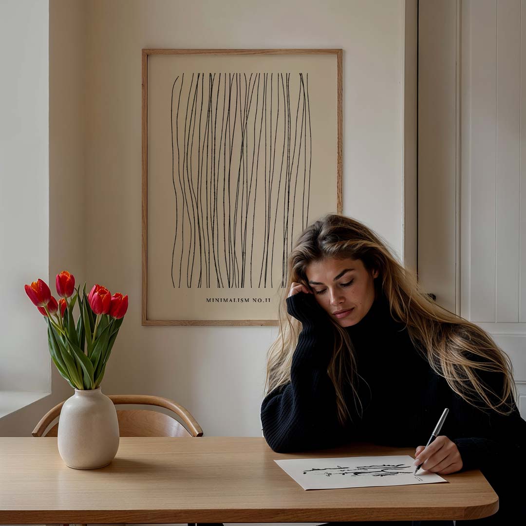 Minimalistische Lijnkunst Poster-WallArtistic