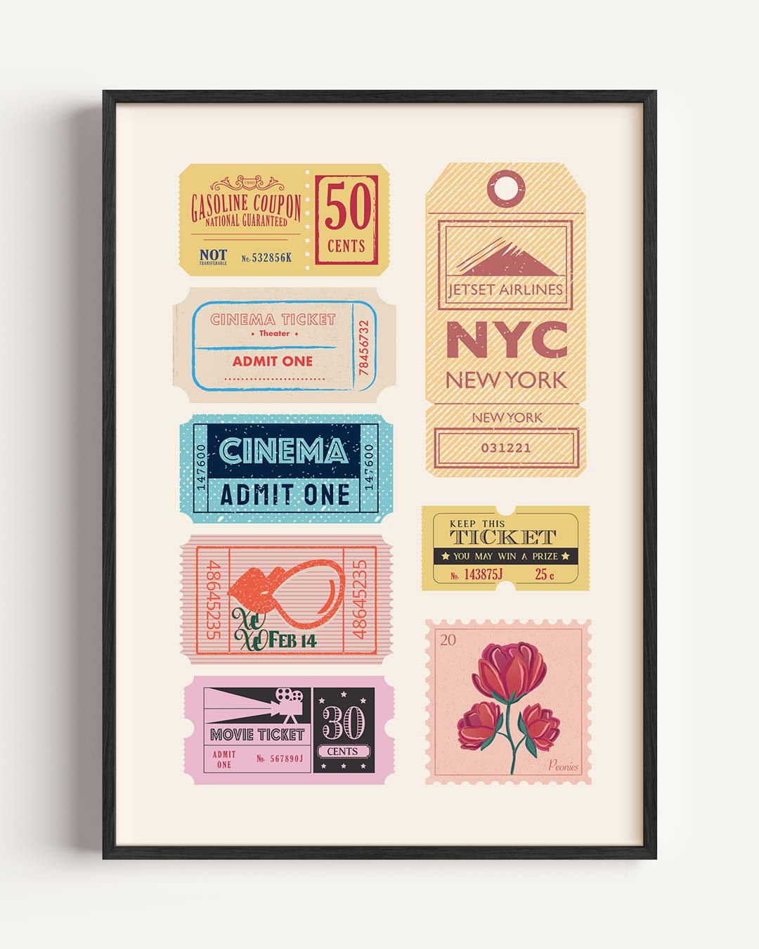 Vintage Tickets Poster-WallArtistic