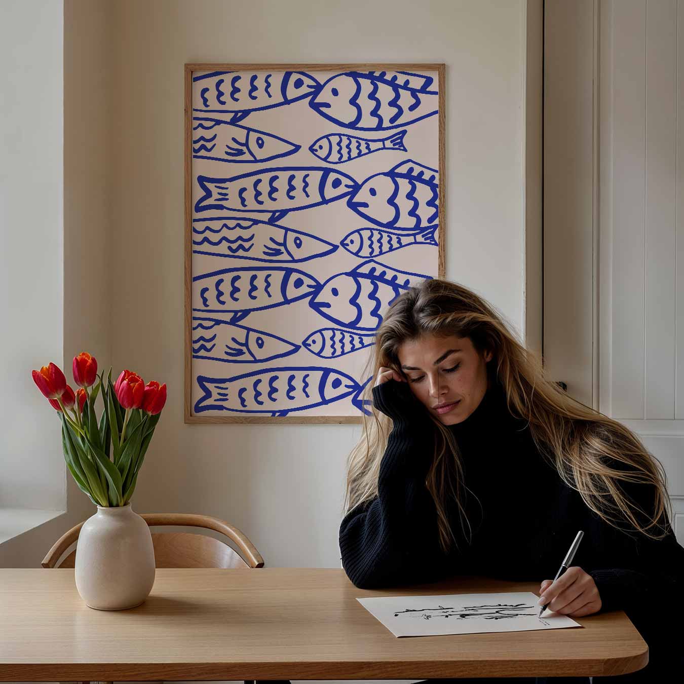 Vispatroon Kunstposter-WallArtistic