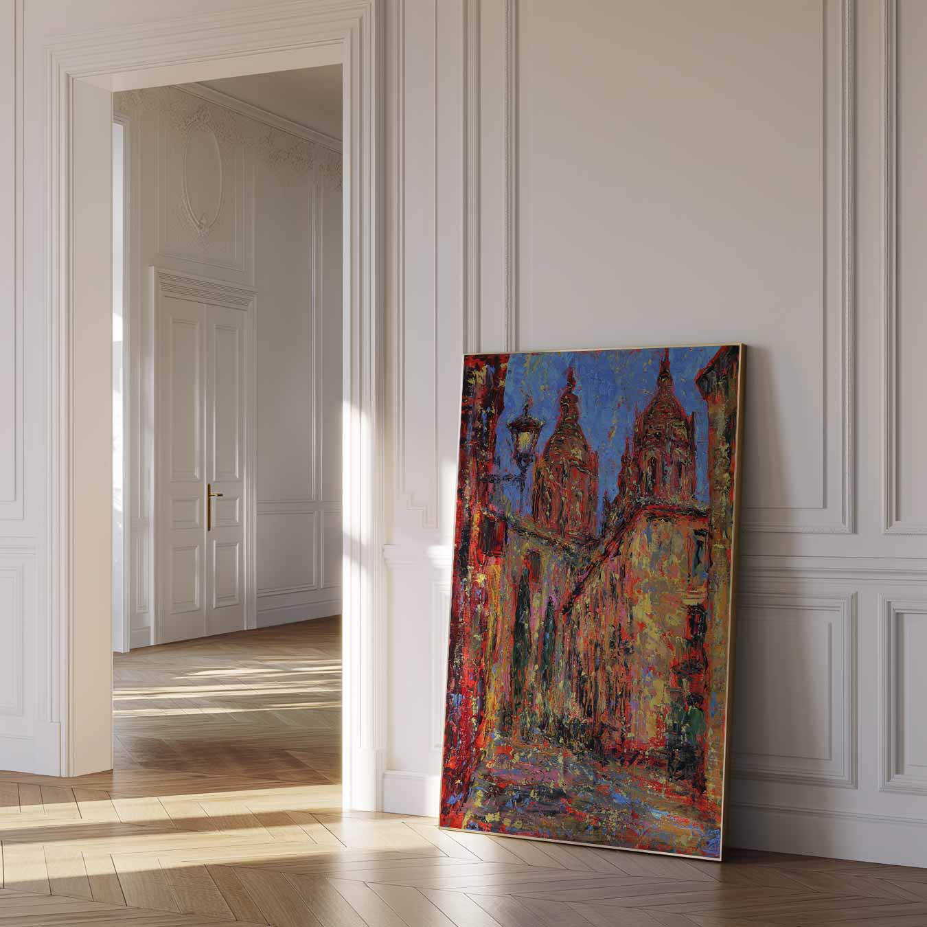 Straatbeeld Kathedraal Poster-WallArtistic