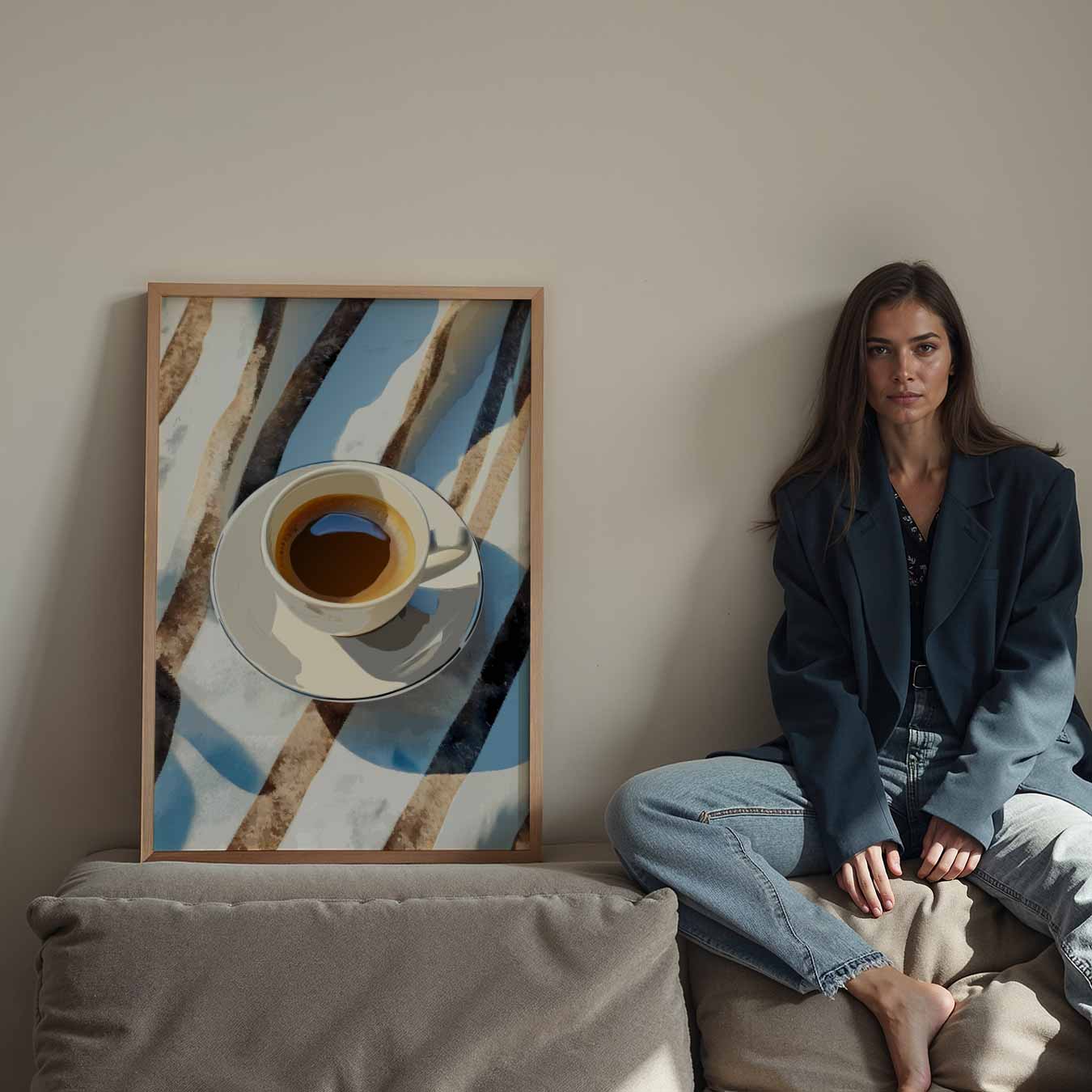 Zomerse Koffie Momenten Poster-WallArtistic