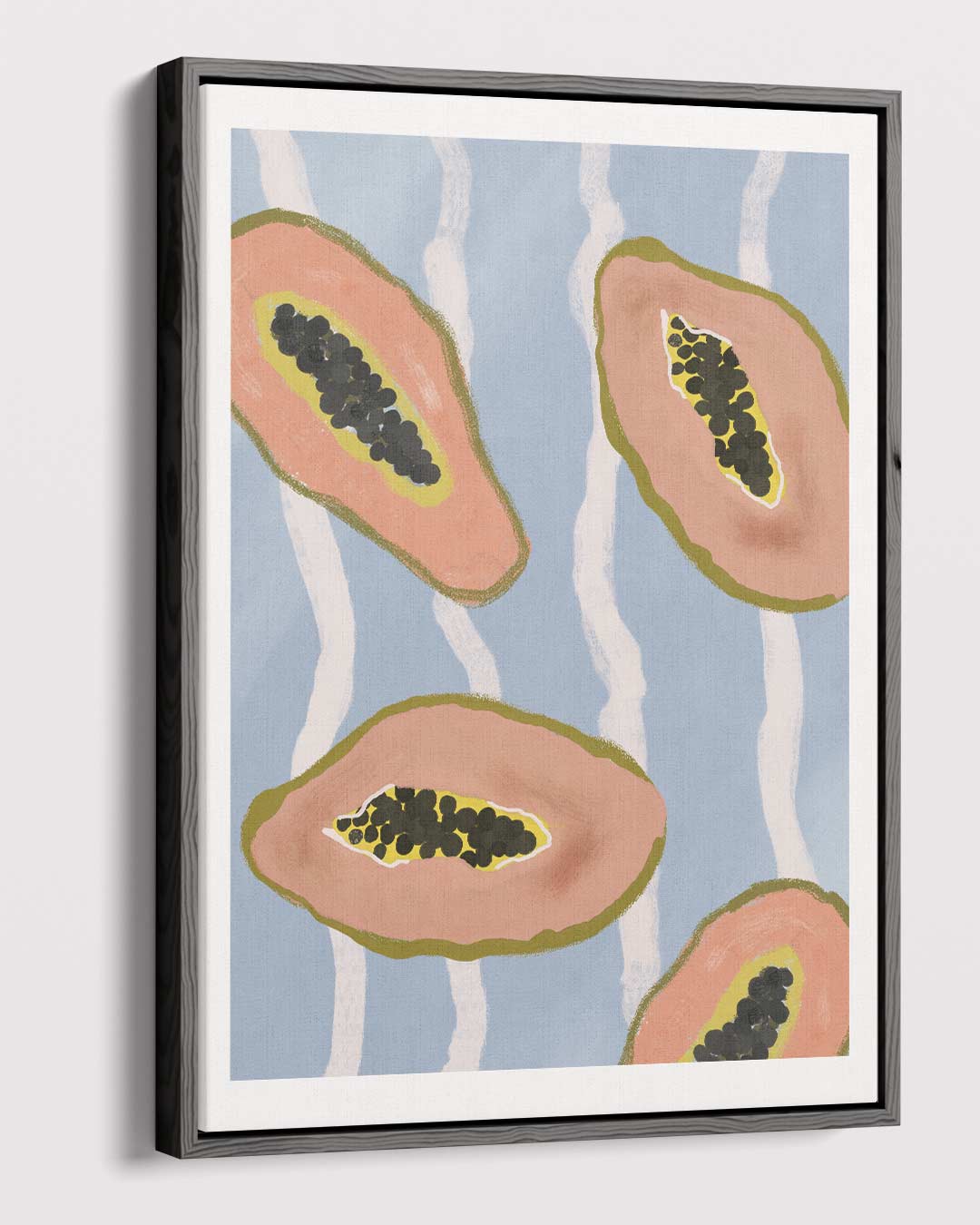 Tropische Papaya Vibes Kunstwerk-canvas-dibond-plexiglas-wanddecoratie-WallArtistic