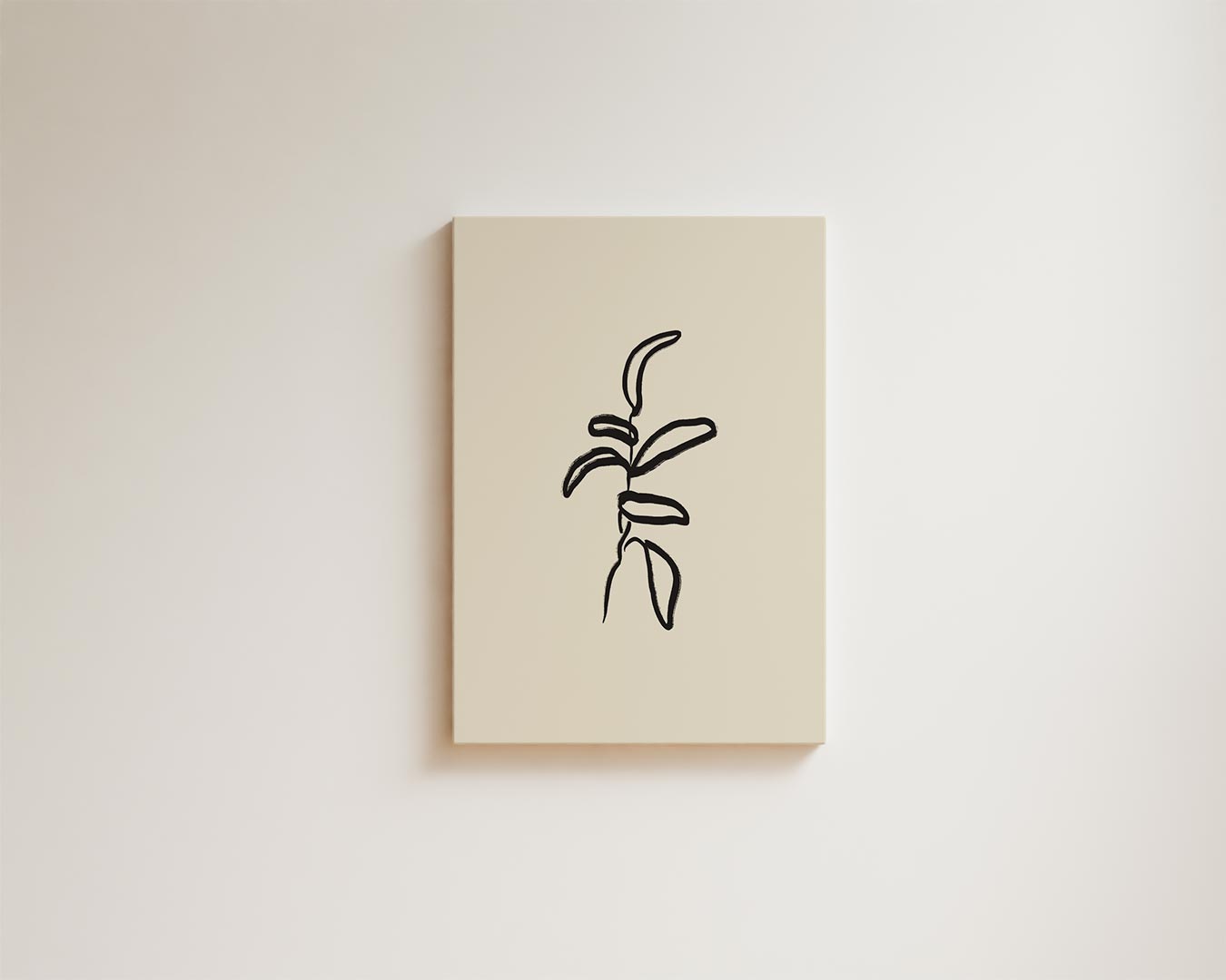 Minimalistische Botanische Schets Kunstwerk-canvas-dibond-plexiglas-wanddecoratie-WallArtistic