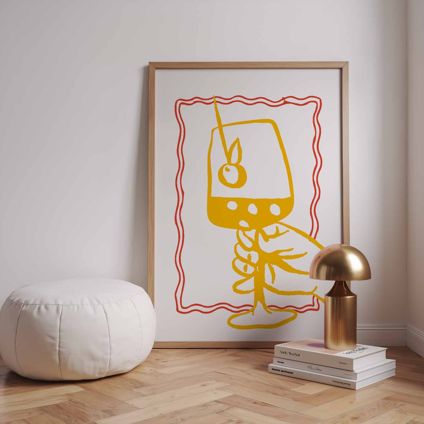 Levendige Cocktail Illustratie Poster-WallArtistic