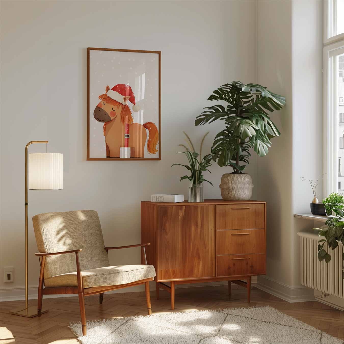 Kerst Pony Poster