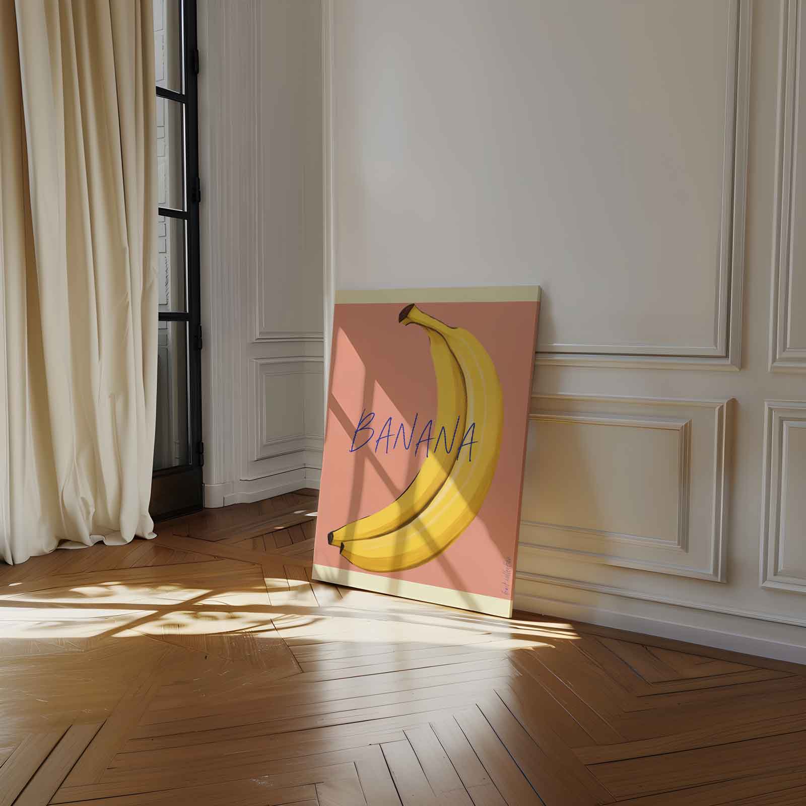 Bananen Kunstwerk-canvas-dibond-plexiglas-wanddecoratie-WallArtistic