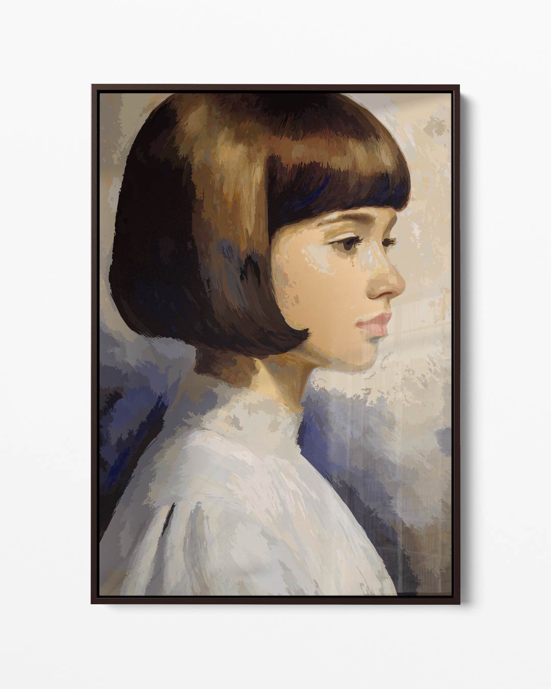 Vintage Portret Schilderij Kunstwerk-canvas-dibond-plexiglas-wanddecoratie-WallArtistic