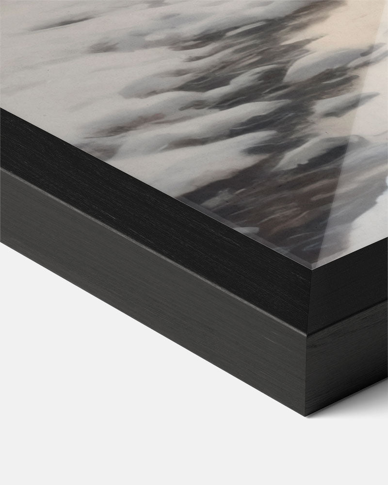 Winterse Rustieke Sneeuwlandschap Poster-WallArtistic