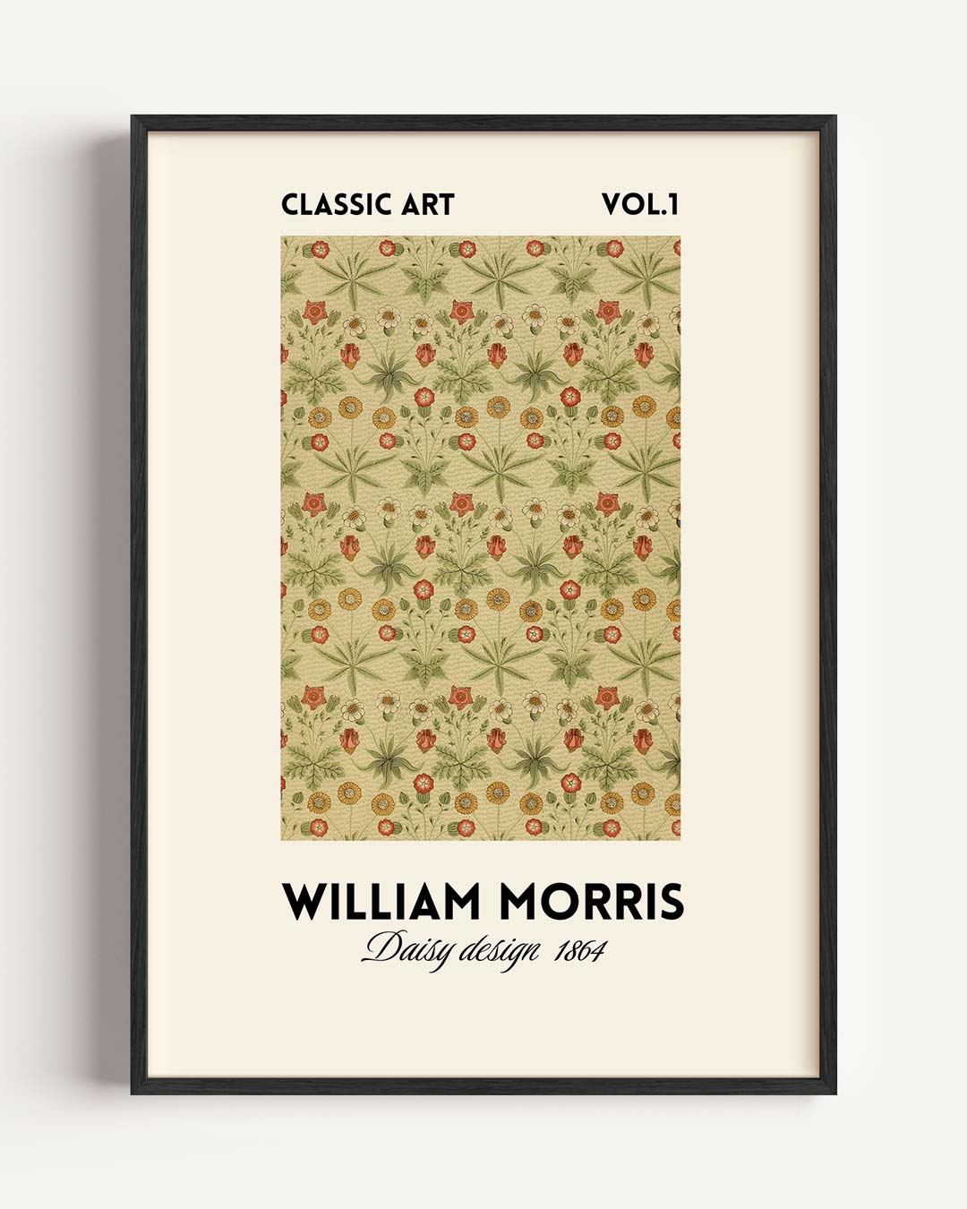 William Morris Daisy Design 1864 Poster-WallArtistic