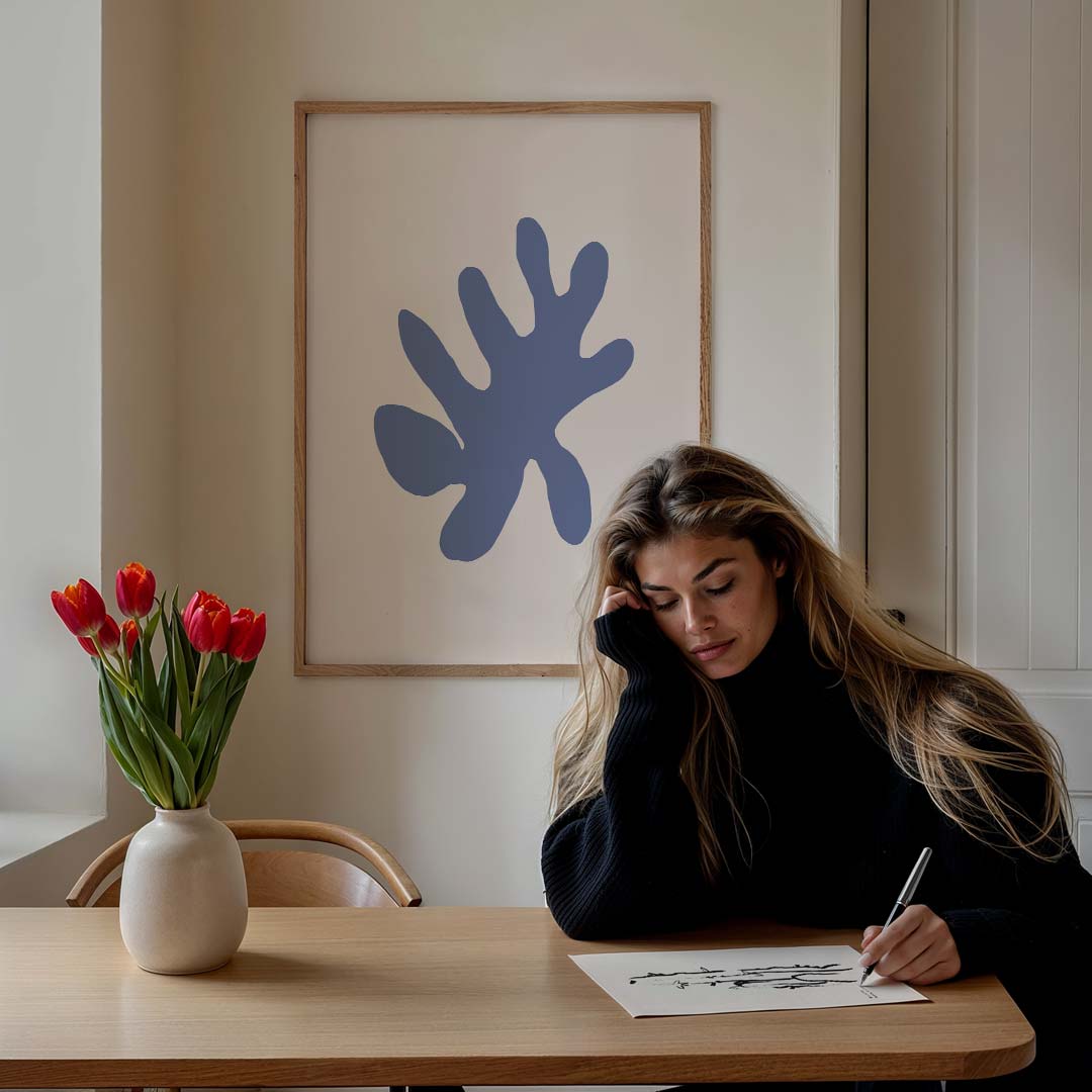 Moderne Blad Abstractie Poster-WallArtistic