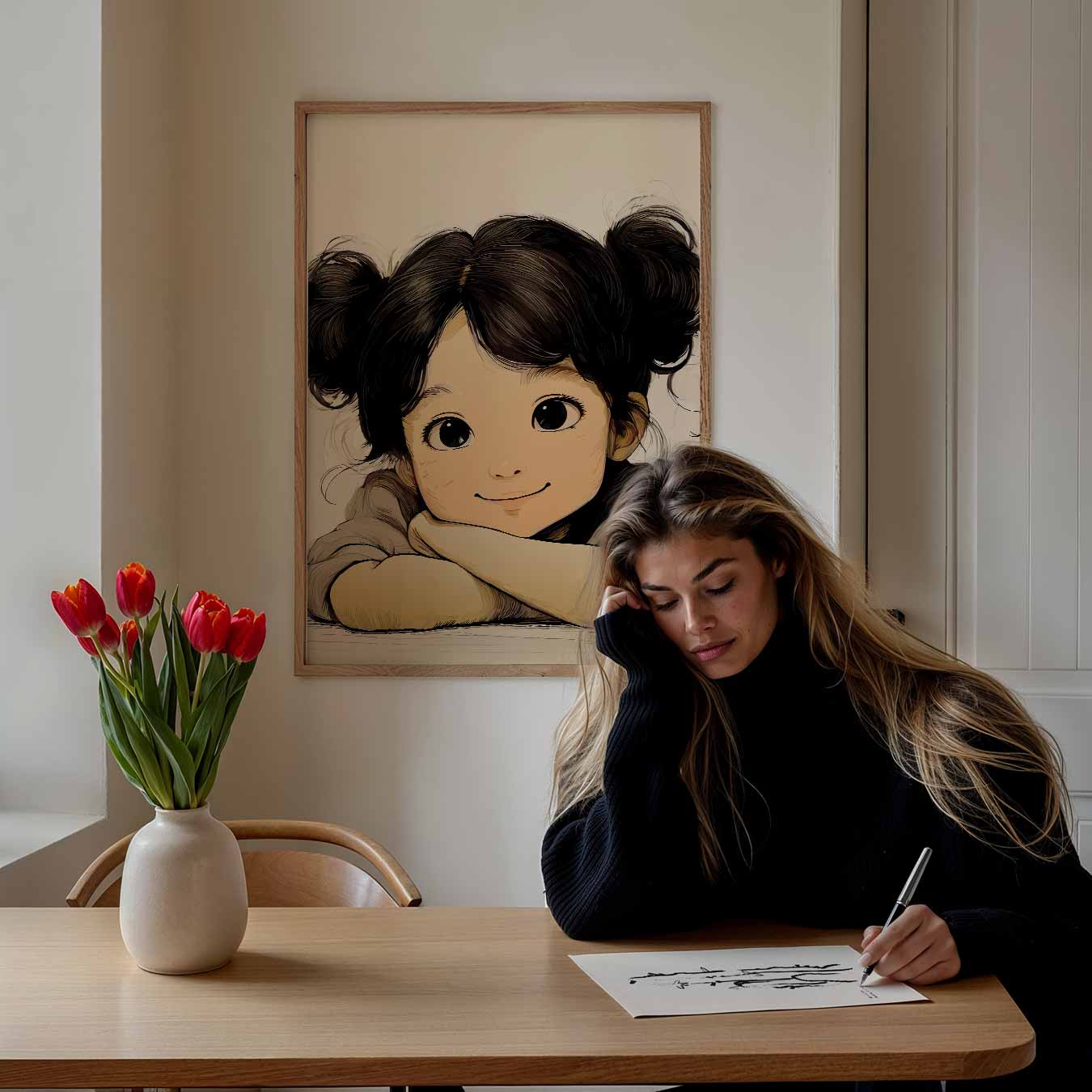 Schattige Kinderposter met Vrolijke Illustratie Poster