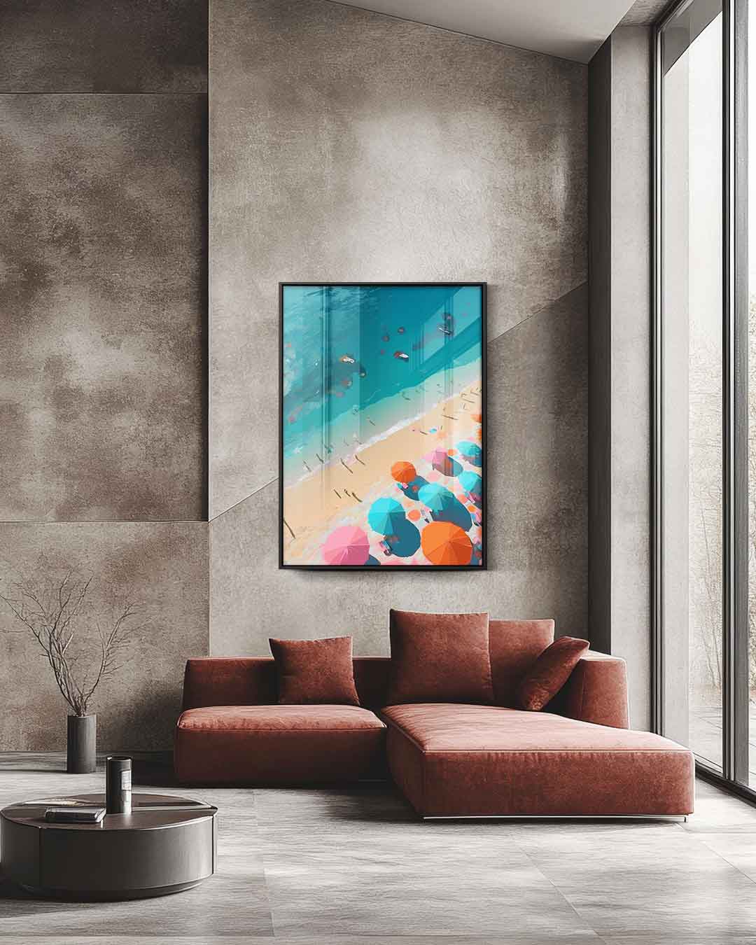 Zomerse Stranddag Kunstwerk-canvas-dibond-plexiglas-wanddecoratie-WallArtistic