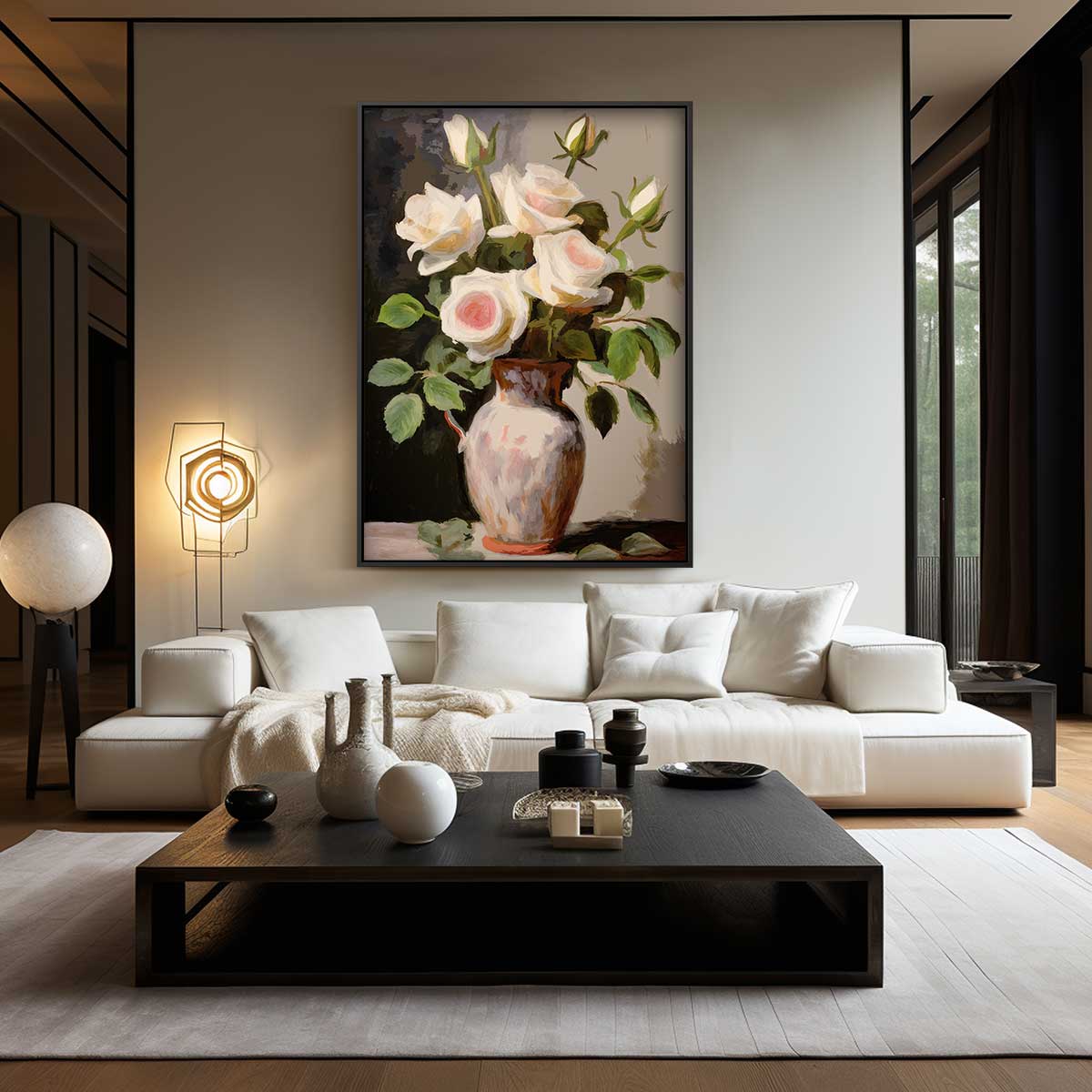 Tijdloze Rozenpracht Kunstwerk-canvas-dibond-plexiglas-wanddecoratie-WallArtistic