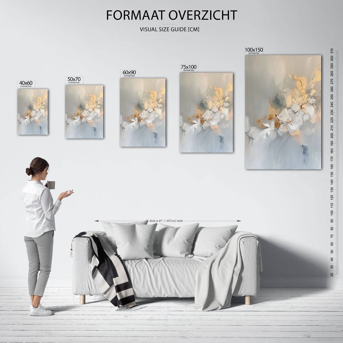 Organische bloemenvormen Kunstwerk