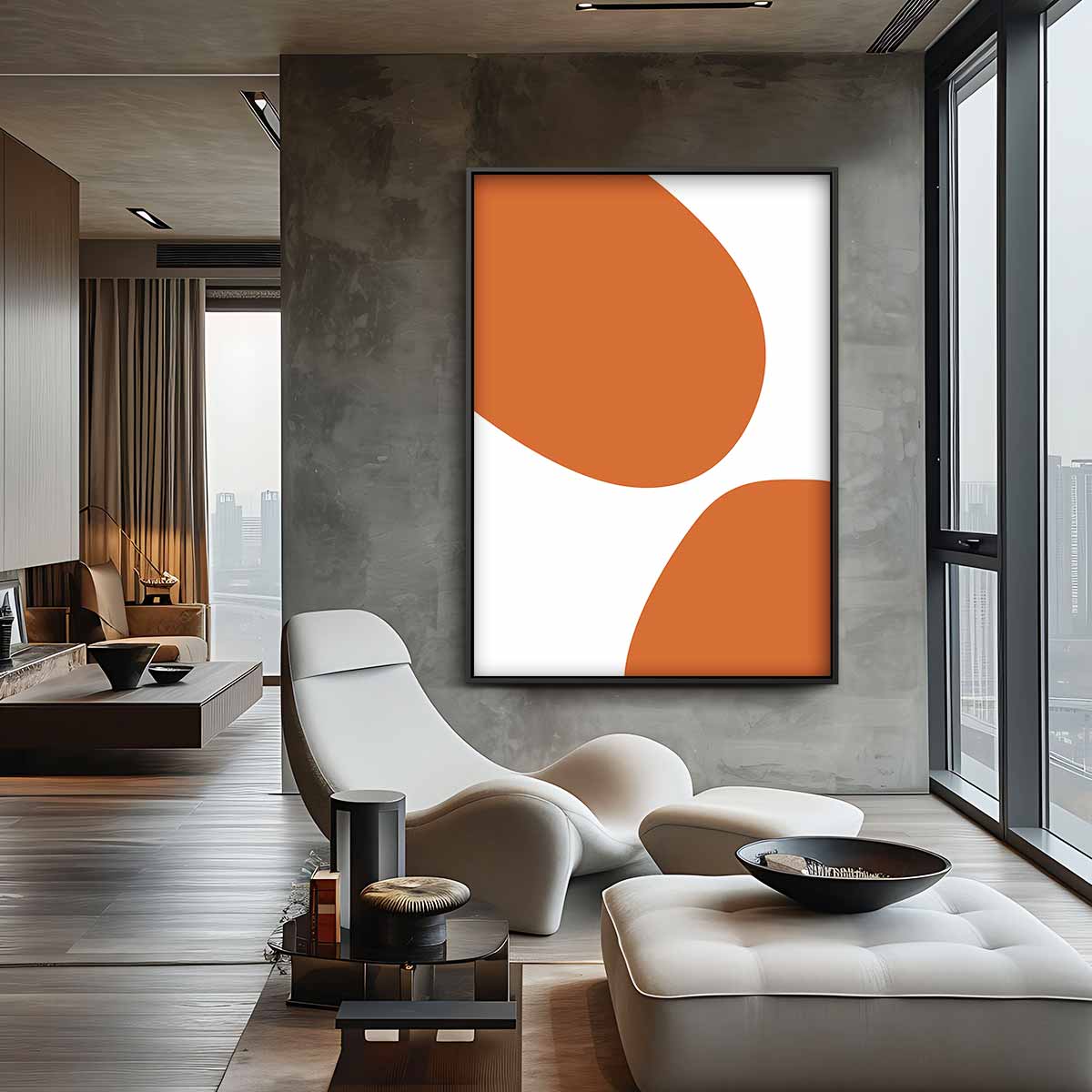 Vloeiende Aardetinten Kunstwerk-canvas-dibond-plexiglas-wanddecoratie-WallArtistic