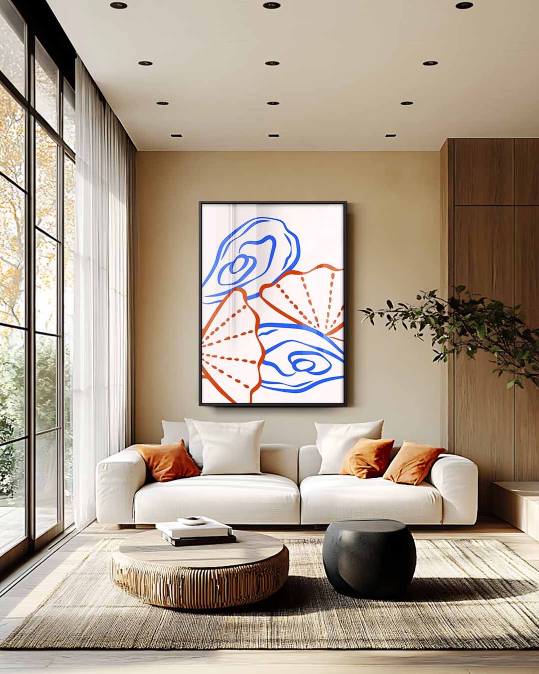 Vrolijke Schelpen Print Kunstwerk-canvas-dibond-plexiglas-wanddecoratie-WallArtistic